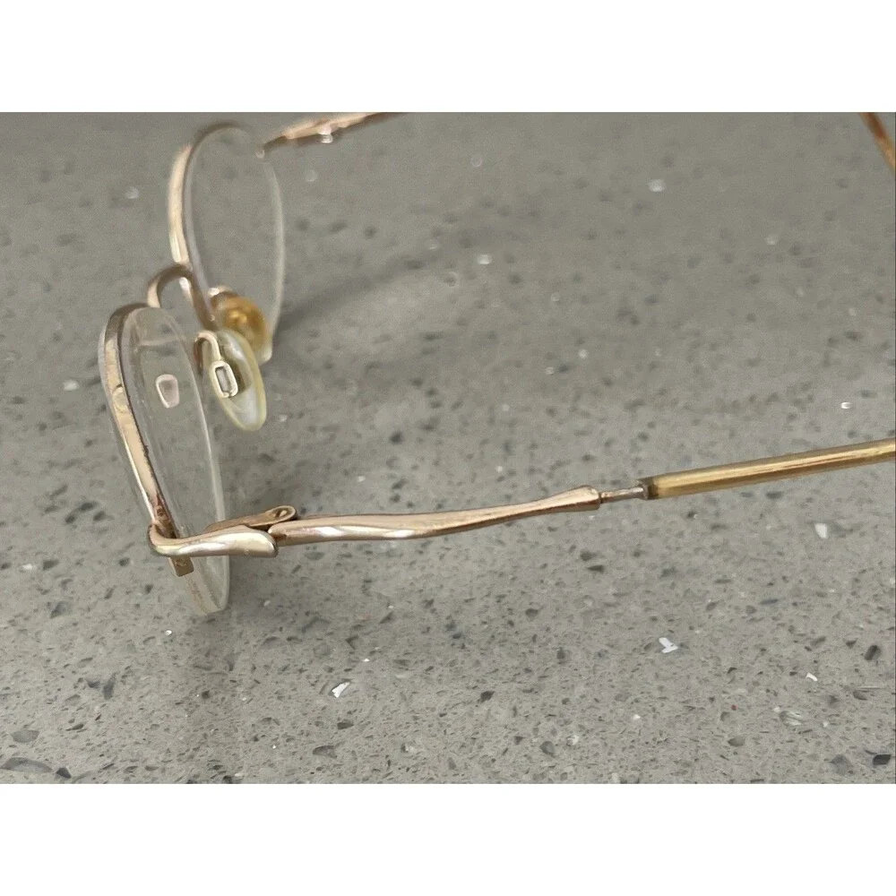 Lauren Hutton Eyeglasses Frames ONLY L065 Shell Flex Hinge 49-19-130 half rim